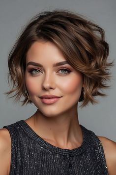 Short Flippy Hairstyles, Flippy Hairstyles, Flippy Hair, Mom Haircuts, Timeless Looks, Layered Short, Haircuts For Women Over 50, Gorgeous Hairstyles, Chin Length Hair