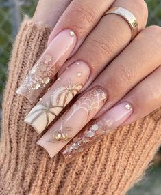 Nail Bling, Paint Nails, Holloween Nails, Fall Acrylic Nails, Long Acrylic Nails Coffin, Nails 2021, Nail Idea