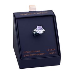 Ring Style: Engagement RingsFeatures: In A Gift BoxStone: Cubic ZirconiaStone Cut: RoundMetal Color: Silver ToneMetal: Pure Silver Over BrassBand Width: 2mmCare: Wipe CleanStone Type: 1 Crystal, 6 Cubic ZirconiaCountry of Origin: Imported Classic Cubic Zirconia Amethyst Ring For Gift, Classic Amethyst Ring With Cubic Zirconia For Gift, Cubic Zirconia Diamond Ring With Accent Stones As Gift, Cubic Zirconia Open Ring Stackable Rings Gift, Diamond Open Ring With Center Stone As Gift, Gift Diamond Open Ring With Center Stone, Gift Diamond Ring With Open Shape, Gift Diamond Ring With Open Design, Fine Jewelry Crystal Ring Vs Clarity For Gift