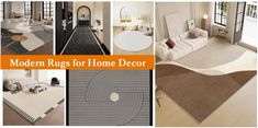 modern rugs for home decor in various styles and colors, including black, white, brown