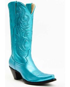 Idyllwind Women's Hairpin Trigger Western Boots - Snip Toe | Sheplers Western Cap Toe Boots For Fall, Fitted Blue Snip Toe Boots, Blue Fitted Snip Toe Boots, Blue Leather Heeled Boots With Snip Toe, Fitted Cap Toe Boots With Reinforced Heel, Blue Snip Toe Heeled Boots For Fall, Fitted Cap Toe Boots With Leather Lining, Fitted Boots With Reinforced Toe For Fall, Fitted Leather Mid-calf Boots With Snip Toe