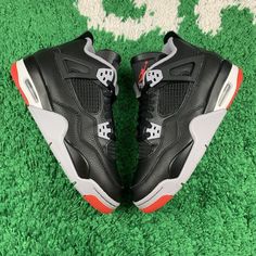 Air Jordan 4 Retro Gs Bred Reimagined In A Grade School Size 6y (Women’s Size 7.5) Brand New With Original Box 100% Authentic! Style Code Is Fq8213-006 Air Jordan 4 Black With Air Cushioning For Sports, Black Air Jordan 4 With Air Cushioning For Sports, Air Jordan 4 Mid-top For Streetwear, Air Jordan 4 Synthetic Lace-up For Sports, Air Jordan 4 Mid-top For Sports, Sports High-top Air Jordan 4 With Branded Insole, Air Jordan 4 Mid-top With Cushioned Footbed, Air Jordan 4 Mid-top With Cushioned Footbed For Streetwear, Air Jordan 4 High-top Synthetic With Branded Insole