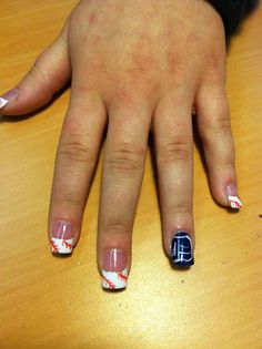 Detroit tigers nails! Love these! Nail Paint, How To Do Nails, Beauty Nails