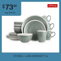 stone and plain serenty 16 piece dinnerware set $ 75 99 reg $ 100 00