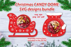 christmas candy dome svg designs bundle