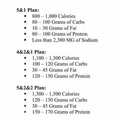 the printable diet plan is shown in black and white