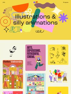 illustrations and silly animations are featured in this graphic design guide for children's books