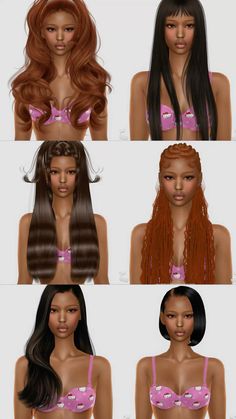 the different types of hair are shown in this image