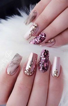 Copper Nails, Nails Design With Rhinestones, Best Nail Art Designs, Pretty Nail Art, Nail Art Rhinestones, Luxury Nails