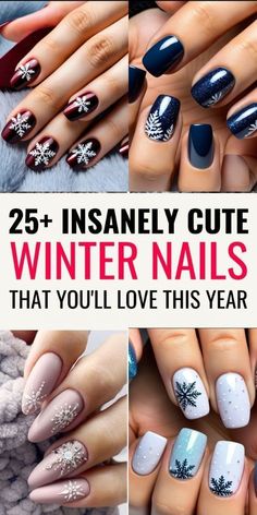 Cute Winter Nails, Christmas Manicure, Winter Nails Acrylic, Nails Winter, Winter Nail Art, Winter Nail Designs, Winter Nail, Festival Nails