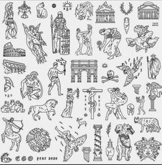 an image of ancient greek symbols