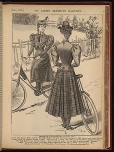 Plaid Petticoats: June 2016 1880s Riding Habit, 1890s Women, 1890 Fashion, Bike Fashion, Tweed Ride, Victorian Steampunk