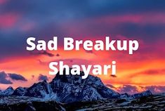 Sad Breakup Shayari in Hindi