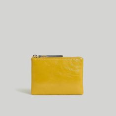 Madewell The Small Travel Zip Pouch Size 4” By 5.1/5” Gold Wallet With Zipper Pouch, Yellow Coin Purse For Everyday Use, Yellow Pouch Wallet For Everyday Use, Yellow Coin Purse With Zipper For Everyday Use, Yellow Zipper Pouch Coin Purse For Daily Use, Classic Gold Pouch Wallet, Brown Leather Clutch, Madewell Bags, Branded Wallets