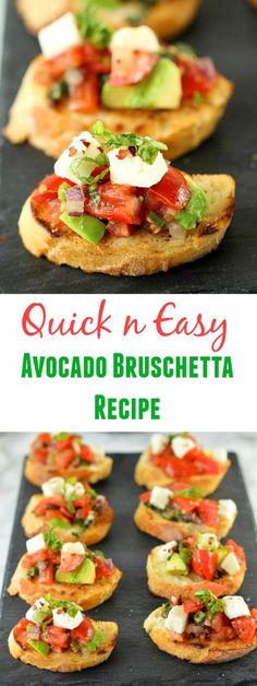 quick n easy avocado bruschetta recipe