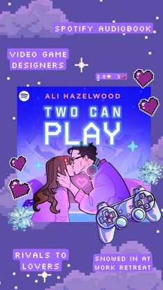 two can play on the nintendo game console, and it looks like they are kissing each other