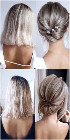 20 Medium Length Wedding Hairstyles For 2021 Brides Sanggul Modern, Layers Short, Wedding Hairstyles Medium Length, Mother Of The Bride Hair, Simple Wedding Hairstyles, Bangs Short, Updos For Medium Length Hair, Bridesmaid Hair Short