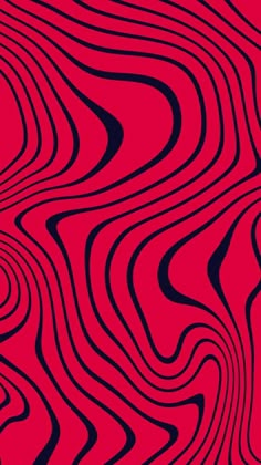 an abstract red and black background with wavy lines