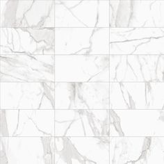 a white marble tile wall with different patterns