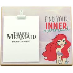 a clipboard with the little mermaid on it