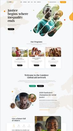 the landing page for an african community website