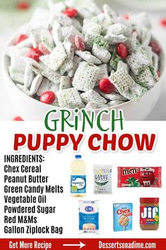 a flyer for a puppy chow with various ingredients