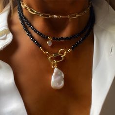 Gold Carabiner Necklacegold Screw Clasp Charm - Etsy Moonstone Teardrop Necklace, Baroque Pearl Pendant, Pearl Drop Necklace, Black Onyx Necklace, Baroque Pearl Necklace, Onyx Necklace, Teardrop Necklace, Pearl Pendant Necklace, Black Necklace