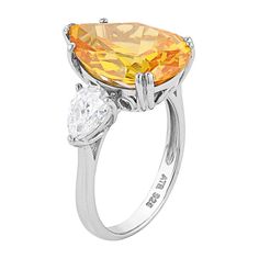 You'll look simply radiant whenever you wear this Rosabella yellow and white cubic zirconia 3-stone ring. Click on this JEWELRY & WATCHES GUIDE to learn about fit, styles, materials and more! You'll look simply radiant whenever you wear this Rosabella yellow and white cubic zirconia 3-stone ring. Click on this JEWELRY & WATCHES GUIDE to learn about fit, styles, materials and more! FEATURES Shank style: 3-stone Band fit: half-round Nickel free Metal: sterling silver Plating: rhodium Finish: polis Luxury Three Stone Diamond Yellow Jewelry, Luxury Three Stone Yellow Diamond Jewelry, Fine Jewelry Yellow Three Stone Rings, Formal Three Stone Yellow Jewelry, Formal Yellow Three Stone Jewelry, Yellow Cubic Zirconia Diamond Ring With Accent Stones, Fine Jewelry Yellow Topaz Ring With Cubic Zirconia, Trillion Cut Three Stone Cubic Zirconia Jewelry, Three Stone Cubic Zirconia Diamond Ring