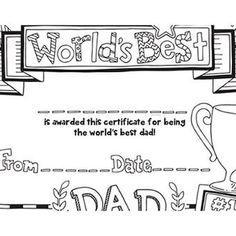 a father's day card with the words world's best dad