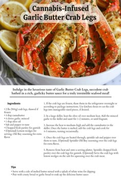 the recipe for garlic butter crab legs