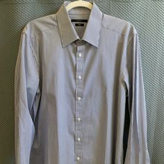 Brand New Gucci Blue Stripped French Cuff Dress Shirt. 100% Authentic. 100% Cotton. Size 44/17.5 Fitted Shirt. Mother Of Pearl Buttons. Made In Italy. Gucci Shirts, French Cuff Dress Shirts, French Cuff Shirts, French Cuff, Fitted Shirt, Mother Of Pearl Buttons, Pearl Buttons, Mens Shirt Dress, Blue Stripes