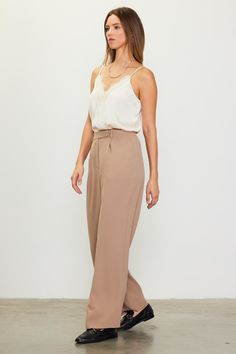 Wide-leg trousers are a staple in any season! These tailored pants sit high on the waist, a pleated front, and streamlined pockets. An elasticized back waistband makes for an extra-comfortable fit. •Long Pants •Elasticized waist •Double-tiered pleat •Laser-cut hems Item Number: 74266 Tailored Pants, Pin Tucks, Long Pants, Wide Leg Trousers, Item Number, New Shop, Occasion Dresses, Size 16, Laser Cut