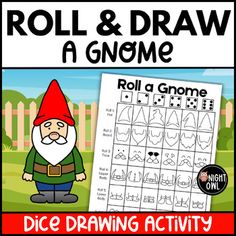 the roll and draw gnome game for kids