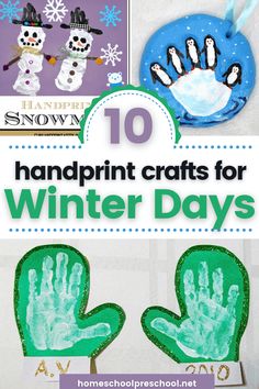 10 handprint crafts for winter days