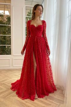 Hand Fasting, Teuta Matoshi, Baju Kahwin, Red Lace Prom Dress, Special Occasion Gowns, Red Gown, Bridal Jumpsuit, Lace Party Dresses, Lace Prom Dress