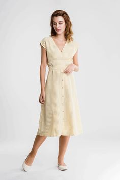 Pinstripe Midi Sundress - Nord Midi Sundress, Next Holiday, No Matter How, Business Outfits, Outerwear Women, Party Outfit, Sundress