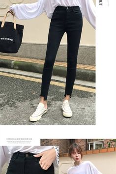 FREE SHIPPING Women Pants Ripped Stretch Waist Women Ankle Length Slim Jeans Pants JKP3645 Casual High-rise Jeggings With Zipper Closure, Casual High Rise Jeggings With Zipper Closure, Casual Cropped Leg Bottoms With Zip Fly, Casual High-waist Jeggings With Zipper Closure, Casual Cropped Leg Pants With Zip Fly, Casual Stretch Pants With Zipper Closure, Casual Tight Trousers, Casual Fall Leggings With Zipper Closure, Casual Tight Pants For Spring