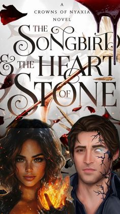 the songbird and the heart of stone book cover with an image of a woman