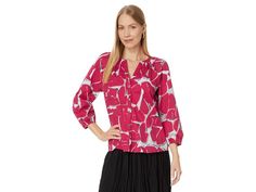 NIC+ZOE Bold Petals Shirt - Women's Clothing : Red Multi : Designed to match your everyday comfort and style, the NIC+ZOE Bold Petals Shirt adds a feminine charm to your outfits. The buttoned front closure offers easy wear. This printed top is styled with a flowy flutter hem, long elastic-cuff sleeves, and a round neckline. Featuring shirred detail at the sleeves and neck, this cotton top offers a stylish appeal. Perfect to pair with denim pants and skirts, this button-down shirt makes a stylish addition to your wardrobe. Relaxed fit. Allover print. 98% cotton, 2% spandex. Machine washable. Imported. Casual Red Shirt For Day Out, Cotton Top, Cuff Sleeves, Easy Wear, Cotton Tops, Product Reviews, Denim Pants, Round Neckline, Button Down Shirt