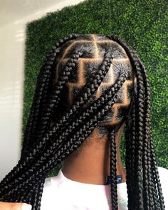 Braids For Black Women With Weave, Large Box Braids Styles With Color, Knowles’s Box Braids, Braider Aesthetic, Large Knotless Braids Hairstyles, Large Box Braids, Knotless Box Braids, Big Box Braids