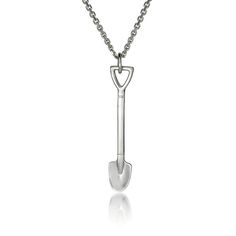 'Mama. Kudos for saying that. For spilling.'  For when a spoon is not enough, here is a shovel with a nose on the back and detail of two moissanite stones in the nostils  (Yes, we did)  1. 5" polished sterling silver pendant on 16, 20, 24 or 30" cable chain   Made in NYC, using ethically sourced materials, always  Please allow 5 days for shipping Sterling silver consists of 92. 5% silver, and the remaining part is copper. This is the reason why sterling silver is popularly referred to as "925 st Alphabet Jewelry, Stocking Fillers For Her, Forever Jewelry, Mens Jewelry Necklace, Gold Gift, Jewelry Ring Box, Watch Necklace, Shovel, Reason Why