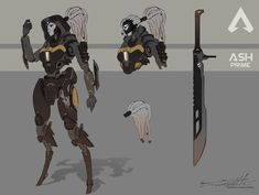 ArtStation - ASH PRIME, Sam Holmes Titanfall Ronin, Woman Drawings, Biomechanical Engineering, Scifi Design, Titanfall 2, Android Art, Prime Skin, Cool Robots, Titanfall