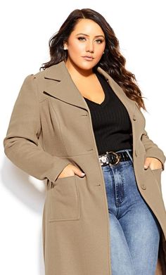 Shop Evans Beige Brown Wool Blend Trench Coat at Yours Clothing. Discover women’s plus size clothing in sizes 10-36 with fast delivery. Size 22 Women, Size 16 Women, Party Dress Sale, Curve Fashion, Plus Size Coats, Leggings Sale, Printed Denim, Mini Dresses Summer, Hoodies For Sale