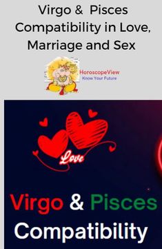 the virgo and pisces logo is shown above two images