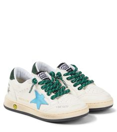 Ballstar leather sneakers in white - Golden Goose Kids | Mytheresa Target Kids, Baby Changing Bags, Changing Bag, Boys Sneakers, Baby Boy Shoes, Fall Kids, Kids Prints, Golden Goose, Shoe Box