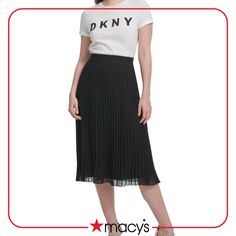 in stock Black Pleated Skirt For Spring, Black Fitted Pleated Skirt For Day Out, Black Pleated Skirt With Relaxed Fit For Day Out, Black Pleated Skirt For Spring Day Out, Spring Black Pleated Skirt For Day Out, Black Pleated Flowy Skirt For Day Out, Black Flowy Pleated Skirt For Day Out, Flowy Black Pleated Skirt For Day Out, Black Midi Skirt