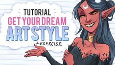 an animated avatar with text that reads,'get your dream art style exercise '