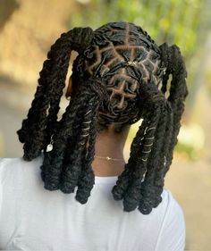 Loc Mohawk Styles Women, Long Locs Styles Black Women, Woman Loc Styles, Shoulder Length Loc Styles, Spiral Locs, Loc Two Strand Twist Styles, Braiding Dreads, Loc Pigtails, Long Loc Hairstyles