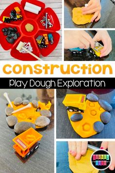 construction play dough experiment for kids