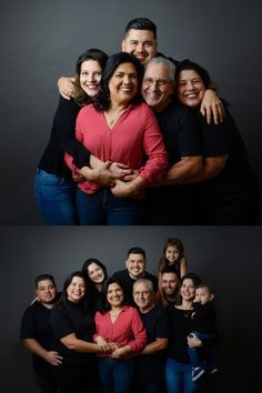 a group of people standing next to each other with their arms around one another and smiling at the camera